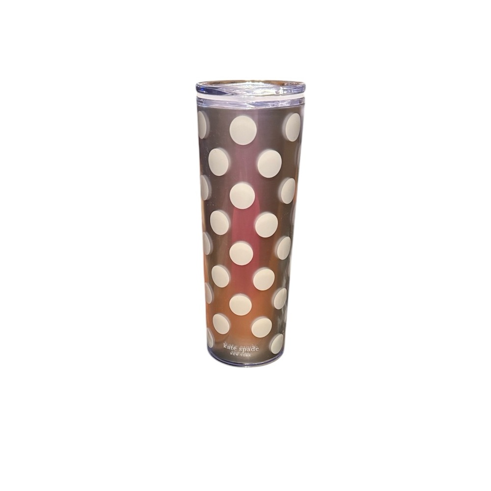 Kate Spade White Dot 24 oz Acrylic Tumbler (NWT)